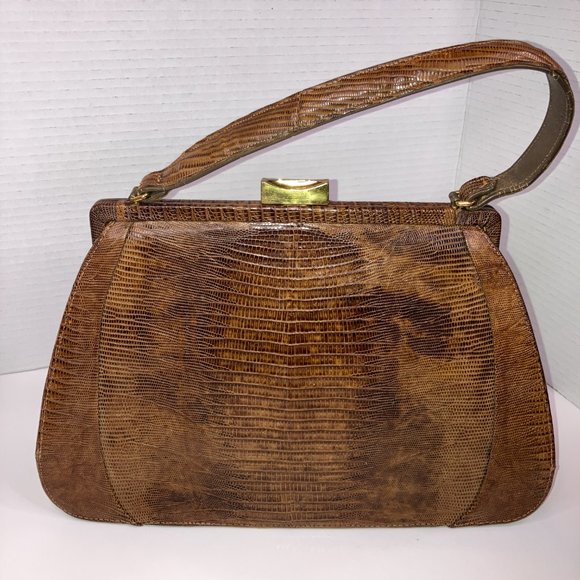 Palizzio NY Vintage Genuine Lizard Handbag - Picture 9 of 17